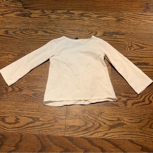 VTG Ralph Lauren Toddler Girls 4T White Pink Floral Long Sleeve Pullover Blouse - Picture 5 of 5